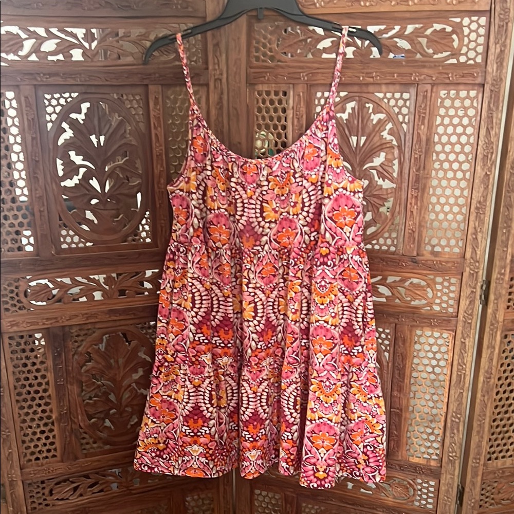 Old Navy Pink and Orange Floral Dress size XL
